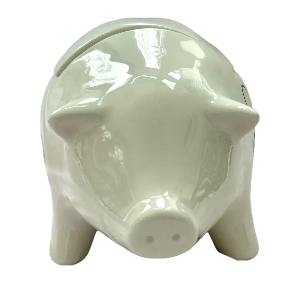 Rae Dunn Artisan Magenta Pig OINK Canister Cookie Jar White